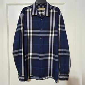 Burberry Brit Nova Plaid Men's Buttondown Shirt XL